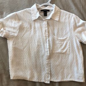 White button-up blouse